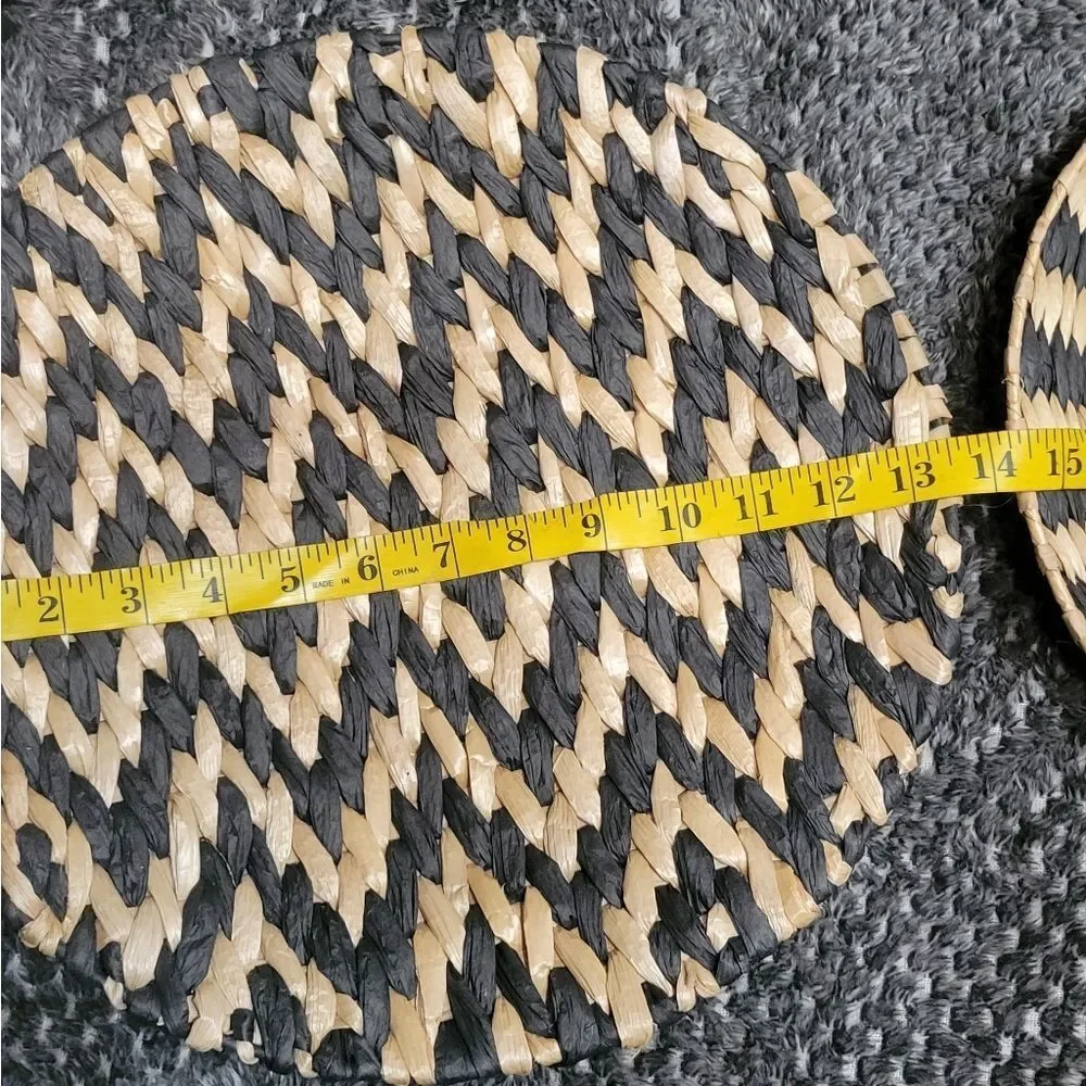Black and Tan‎ Woven Decorative Plates/ Baskets